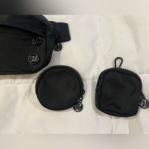 Steve Madden belt bag with AirPod and coin case